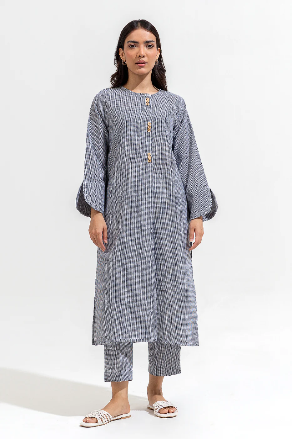 2 PIECE BASIC YARN DYED SUIT (PRET) - Image 2