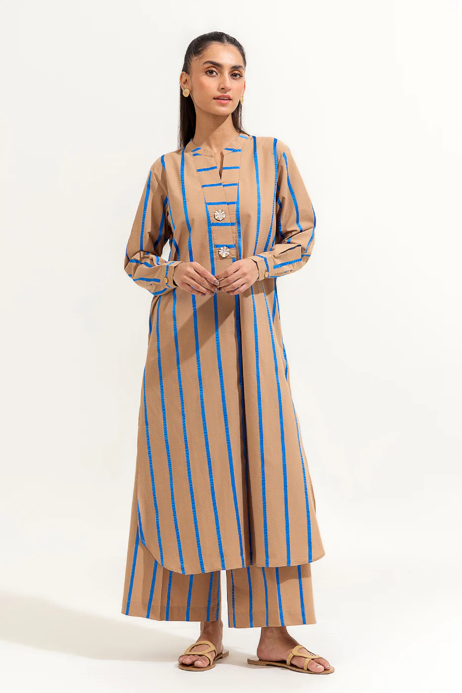 2 PIECE BASIC YARN DYED SUIT (PRET) - Image 2