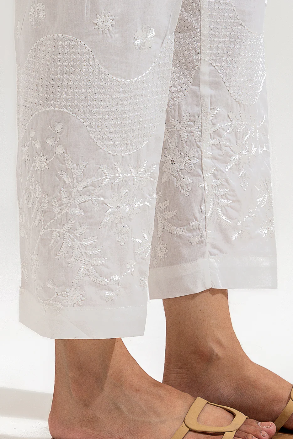EMBROIDERED STRAIGHT PANTS - Image 2