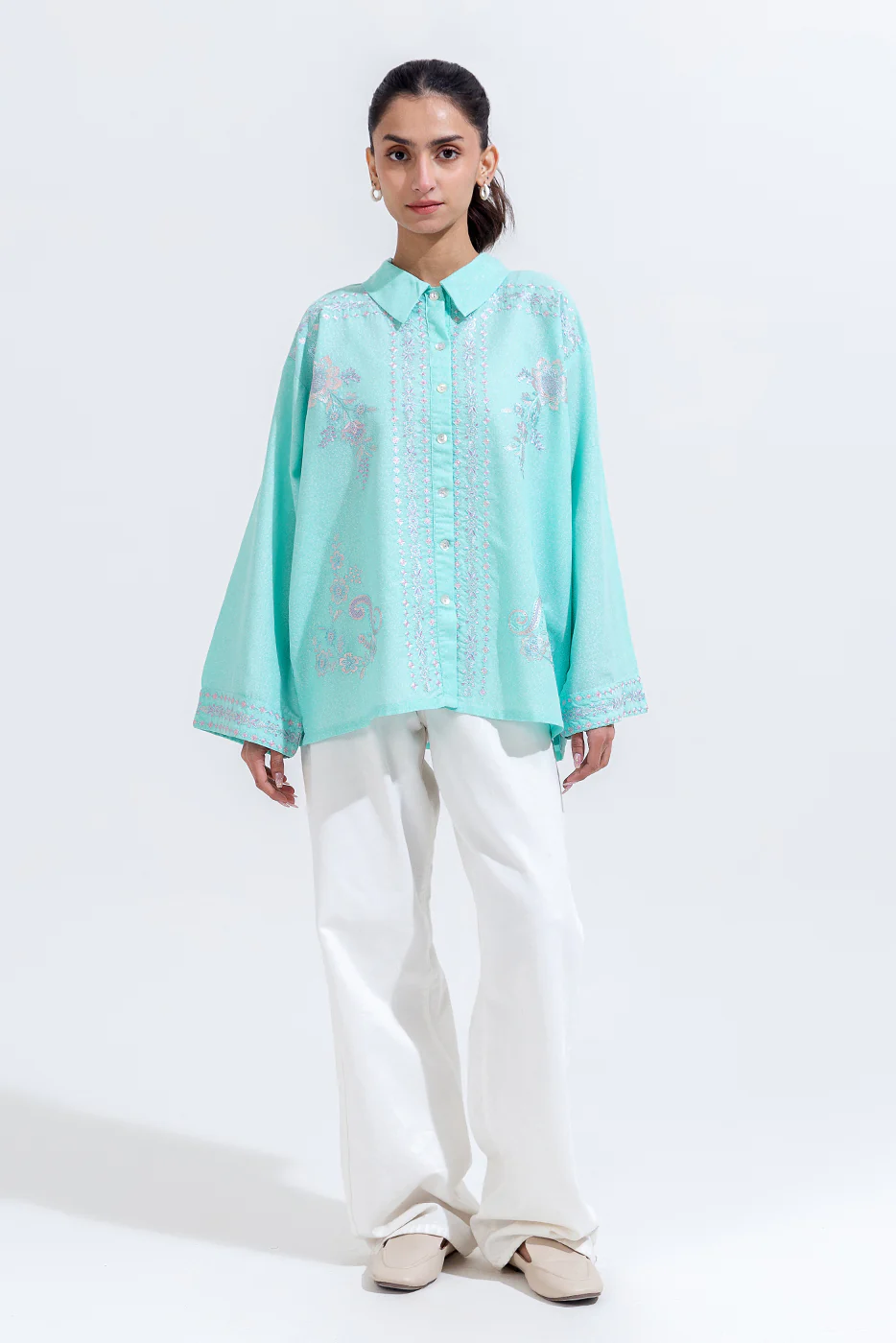 EMBROIDERED KARANDI TOP (PRET) - Image 2