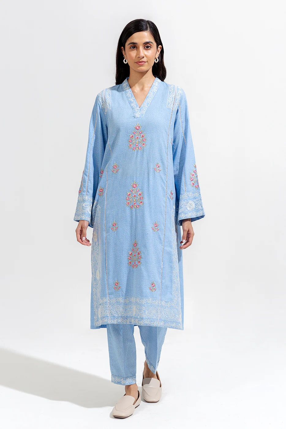 2 PIECE EMBROIDERED KARANDI SUIT (PRET) - Image 3