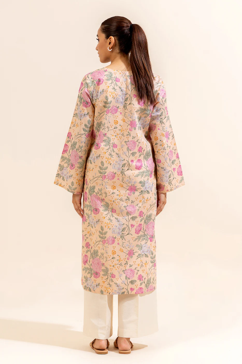 1 PIECE PRINTED LAWN SHIRT-VERDANT GRID (UNSTITCHED) - Image 2