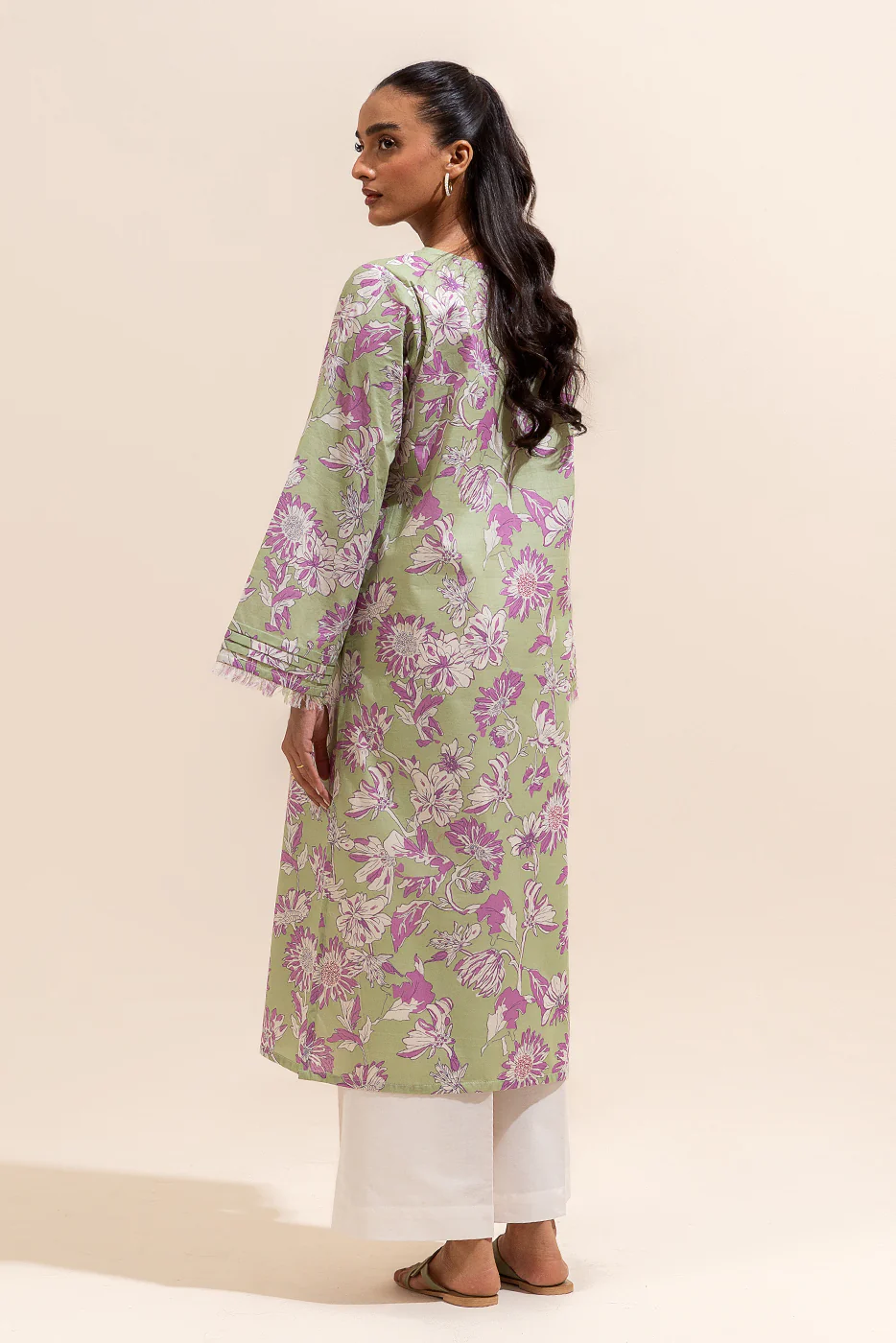 1 PIECE PRINTED LAWN SHIRT-FLORA MOSS (UNSTITCHED) - Image 4