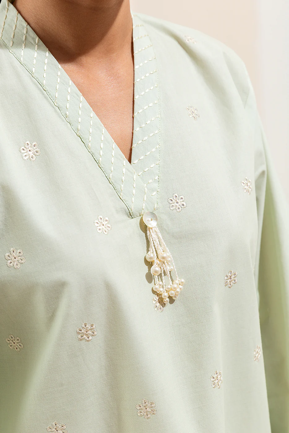 1 PIECE EMBROIDERED LAWN SHIRT-OPAL ATTIRE (UNSTITCHED) - Image 4