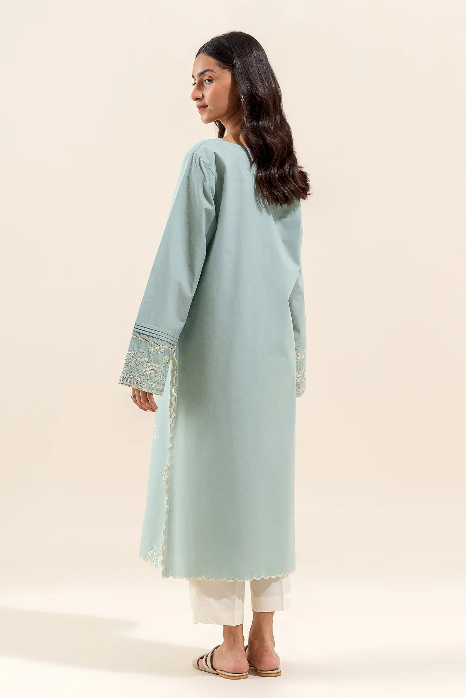 1 PIECE EMBROIDERED LAWN SHIRT-DUSKY DEW (UNSTITCHED) - Image 3