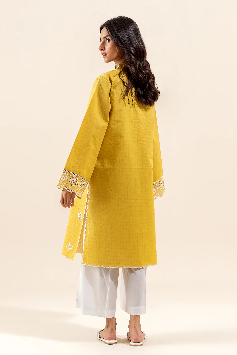 1 PIECE EMBROIDERED MISSURI  SHIRT-AMBER RADIANCE (UNSTITCHED) - Image 3