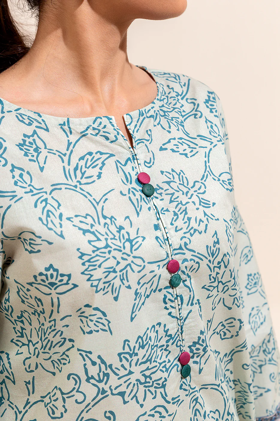 3 PIECE PRINTED LAWN SUIT-PEARL GLAZE (UNSTITCHED) - Image 5