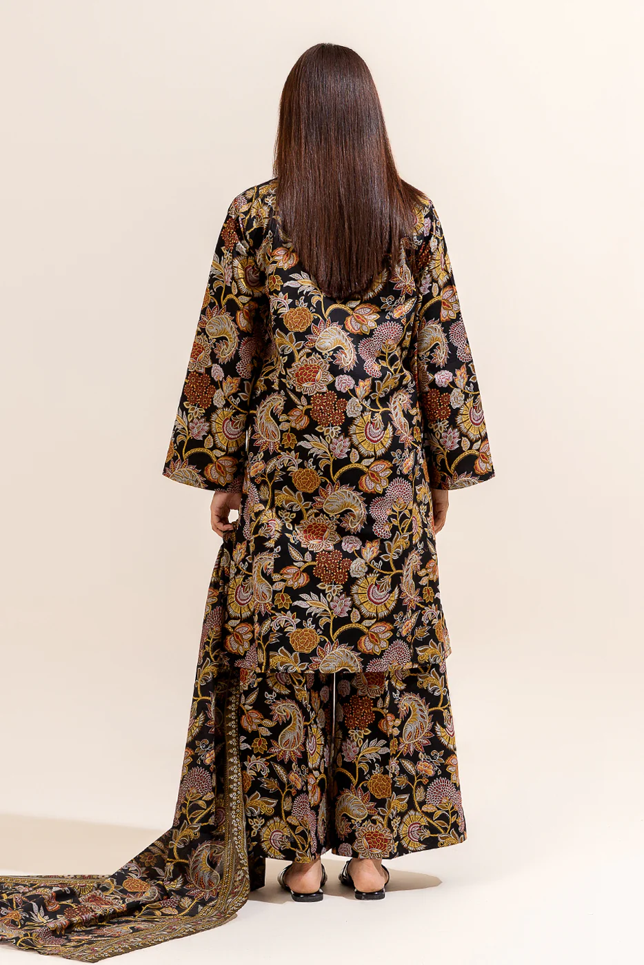 3 PIECE PRINTED LAWN SUIT-ETHNIC INK (UNSTITCHED) - Image 6