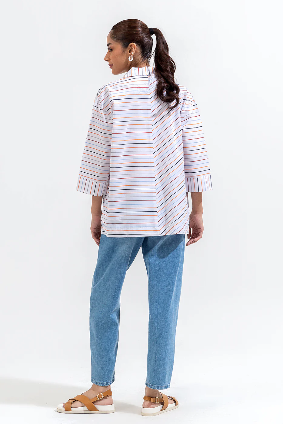 MULTI COLOR STRIPED COLLAR SHIRT - Image 4