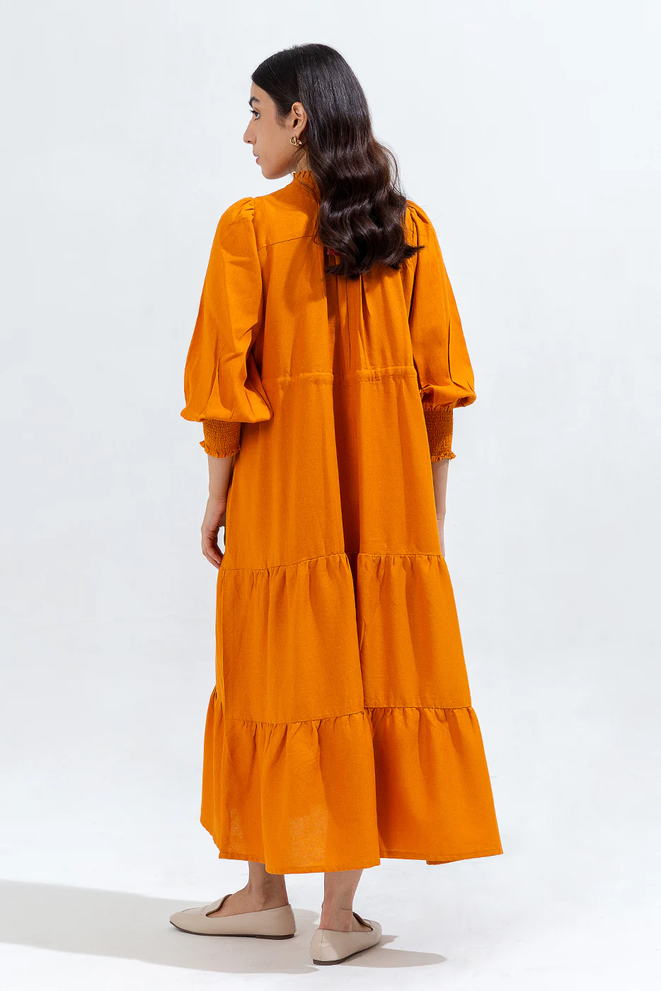 MUSTARD TIER DRESS - Image 4