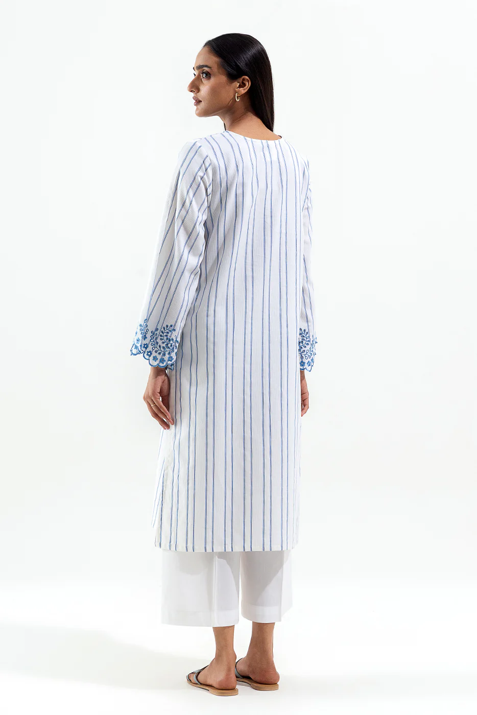 EMBROIDERED YARN DYED SHIRT (PRET) - Image 3
