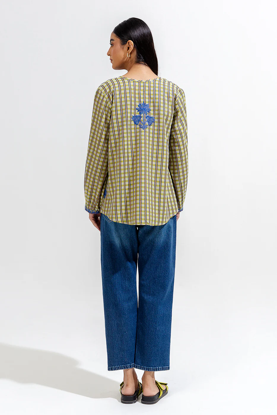 EMBROIDERED JACQUARD SHIRT (PRET) - Image 3