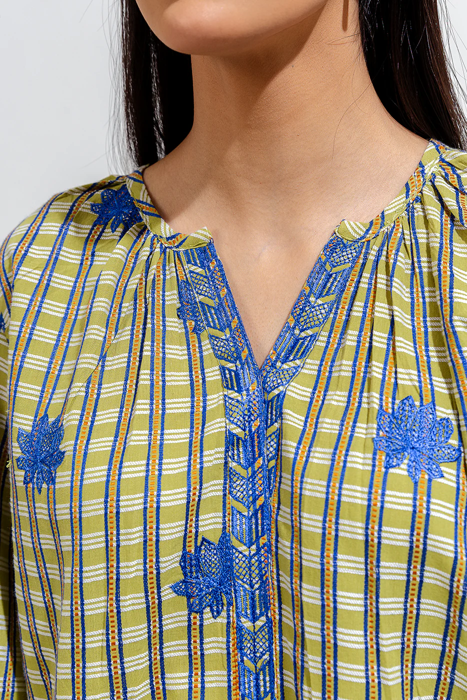 EMBROIDERED JACQUARD SHIRT (PRET) - Image 5