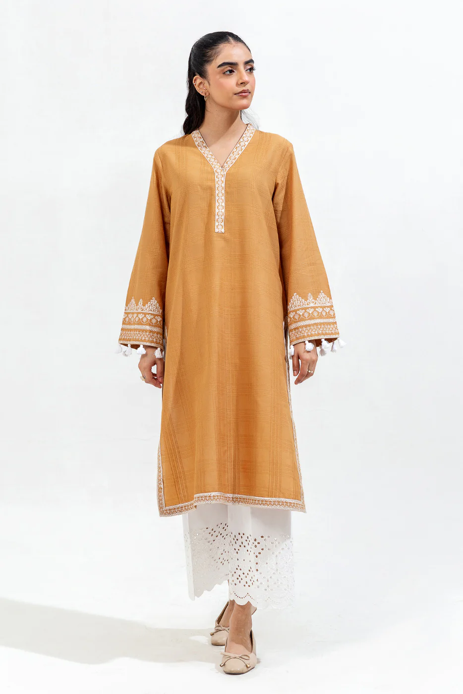 EMBROIDERED JACQUARD SHIRT (PRET) - Image 2
