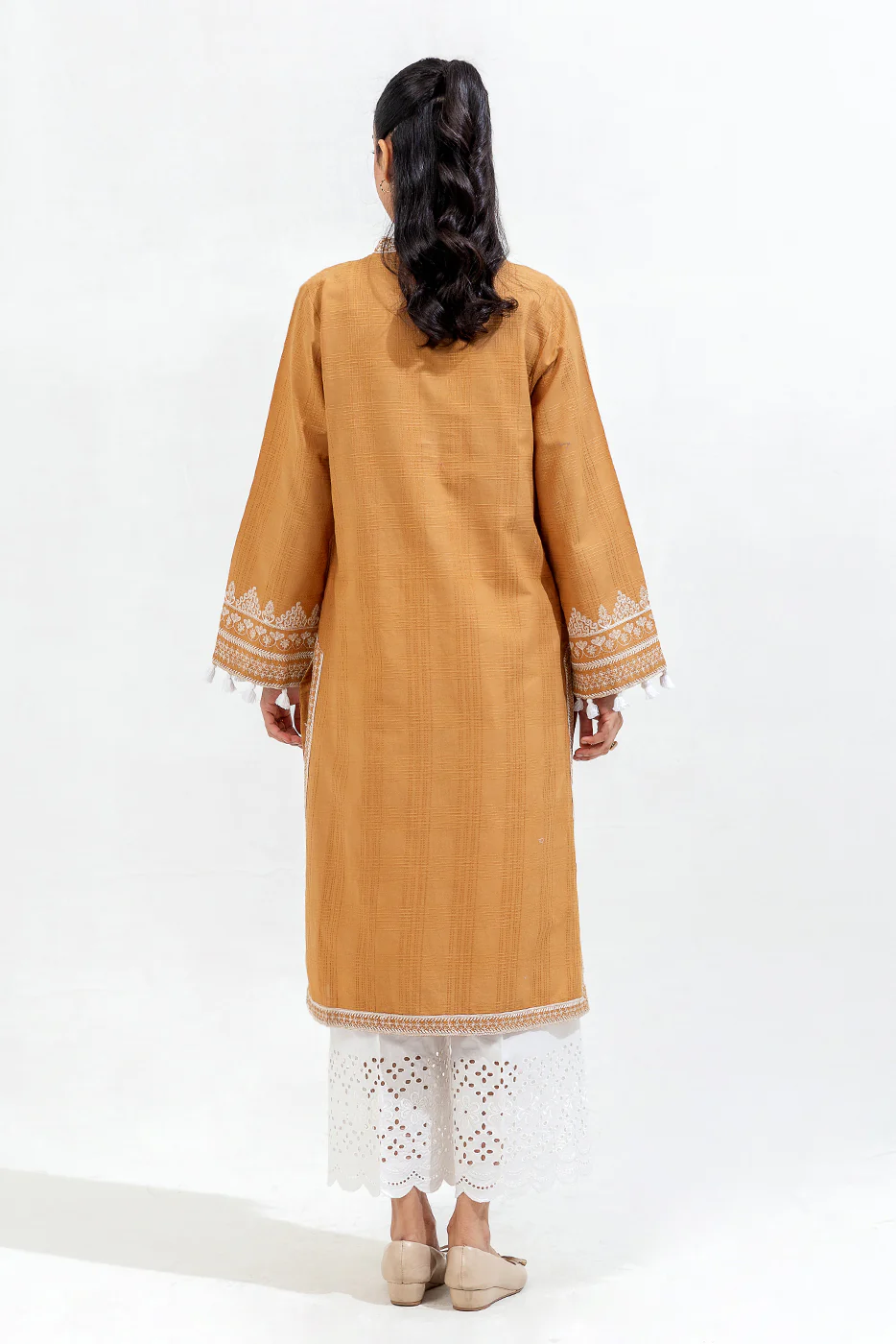 EMBROIDERED JACQUARD SHIRT (PRET) - Image 3