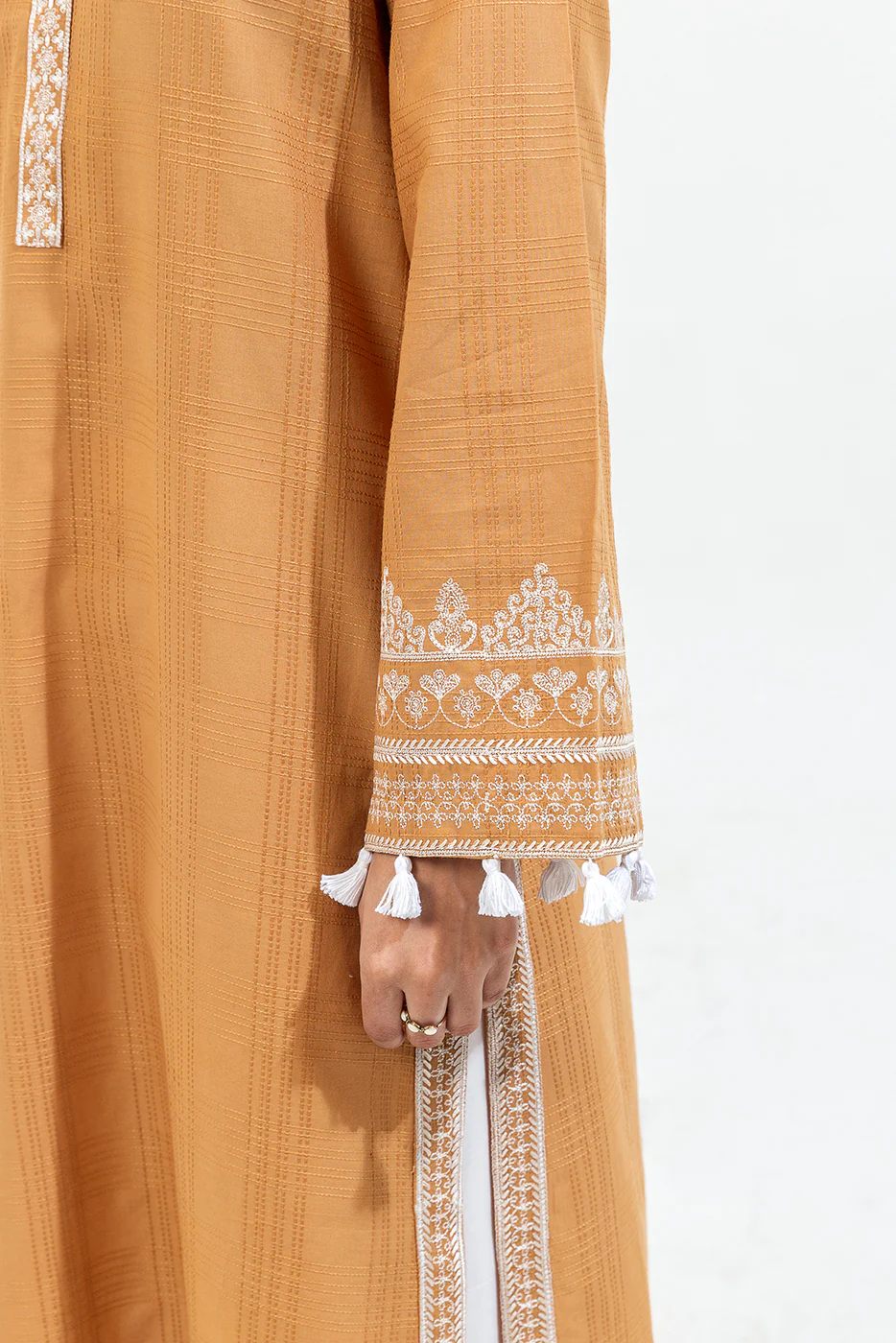 EMBROIDERED JACQUARD SHIRT (PRET) - Image 5