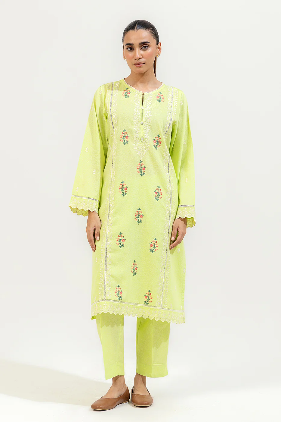 2 PIECE EMBROIDERED KARANDI SUIT (PRET) - Image 2