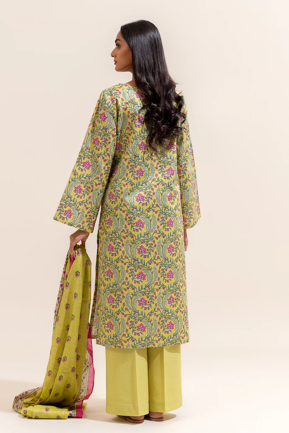 3 PIECE PRINTED LAWN SUIT-FIRST LIGHT (UNSTITCHED) - Image 4
