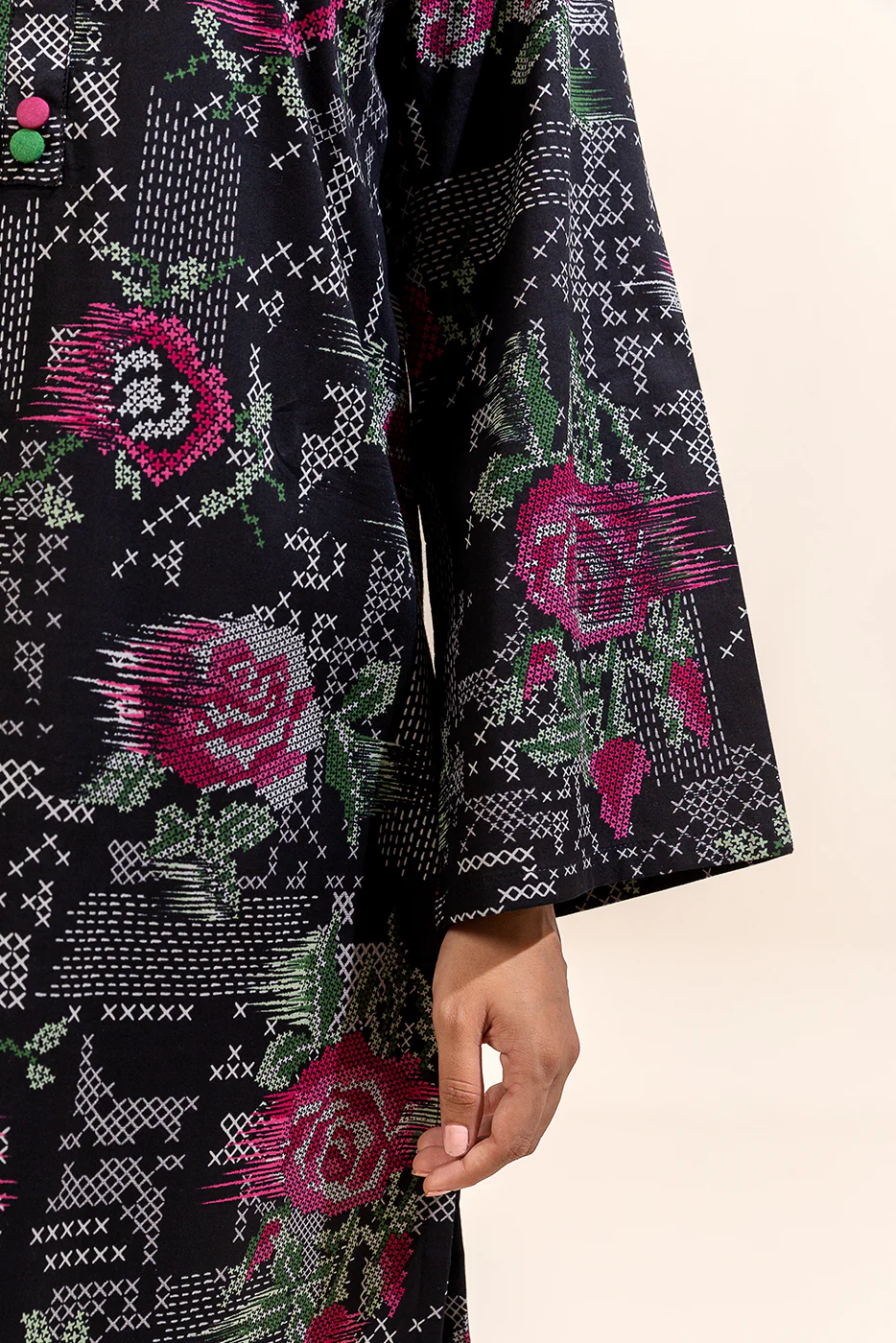 3 PIECE PRINTED LAWN SUIT-AURIC GLOOM (UNSTITCHED) - Image 3