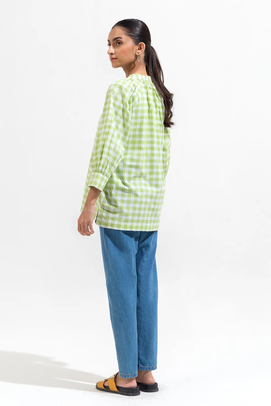 GREEN GINGHAM TOP - Image 3