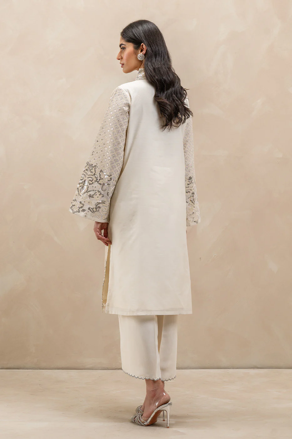 2 PIECE EMBROIDERED PAPER COTTON SUIT (LUXURY-PRET) - Image 3