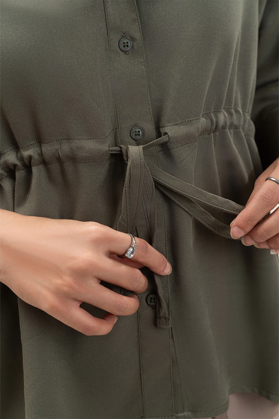 BUTTON-THROUGH ADJUSTABLE WAIST TOP - Image 10