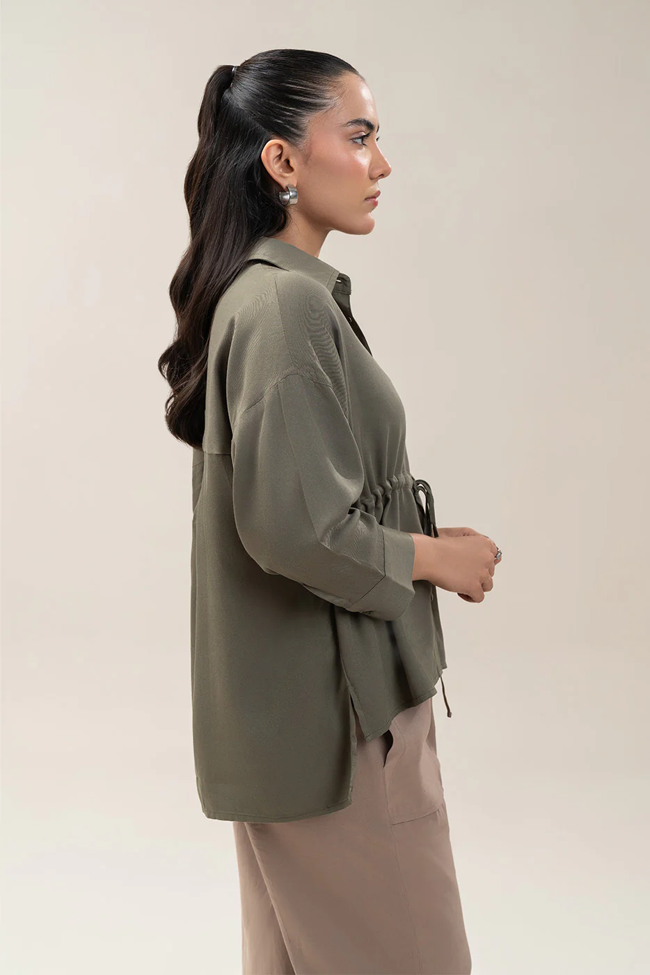 BUTTON-THROUGH ADJUSTABLE WAIST TOP - Image 8