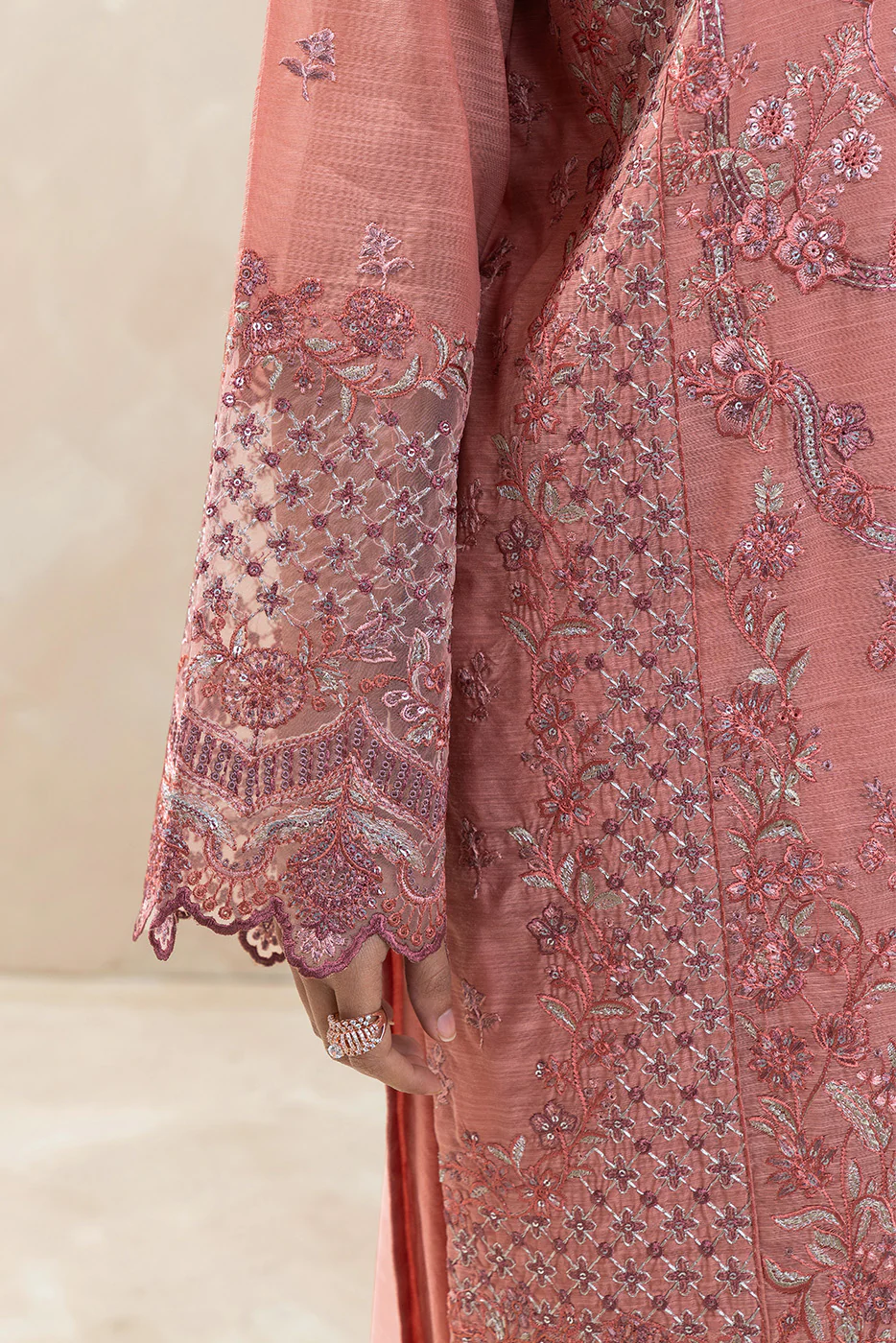 3 PIECE EMBROIDERED MONARK SUIT (LUXURY-PRET) - Image 6