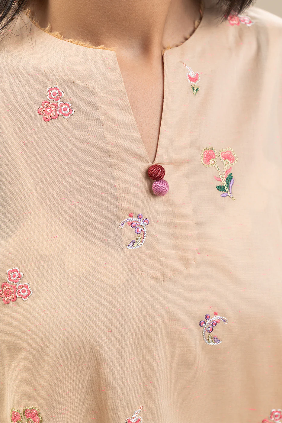 2 PIECE EMBROIDERED NEON NEPS SUIT (PRET) - Image 4