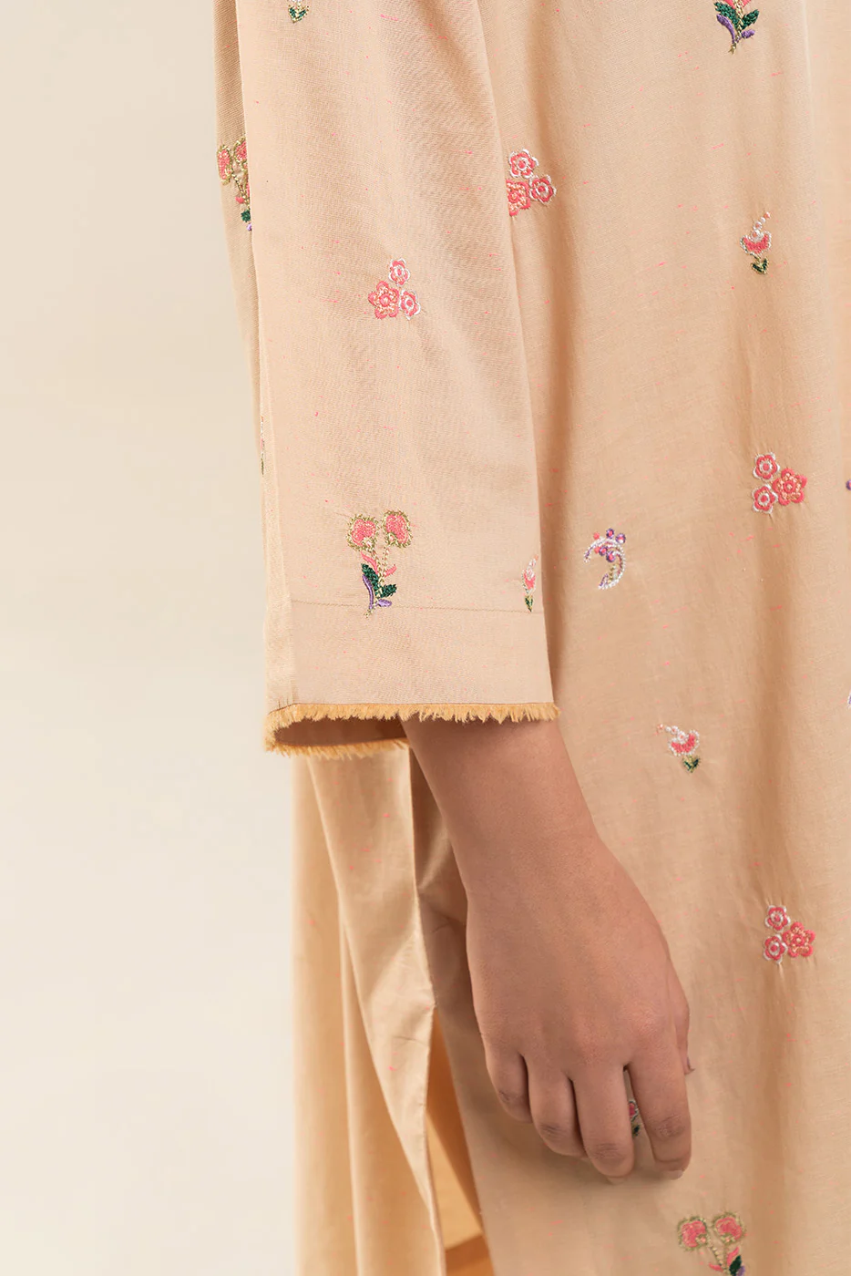2 PIECE EMBROIDERED NEON NEPS SUIT (PRET) - Image 5