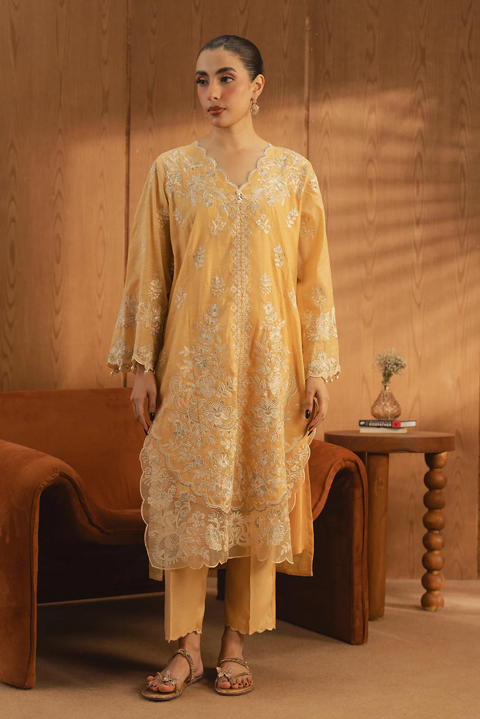 2 PIECE EMBROIDERED MONARK SUIT (LUXURY PRET) - Image 4