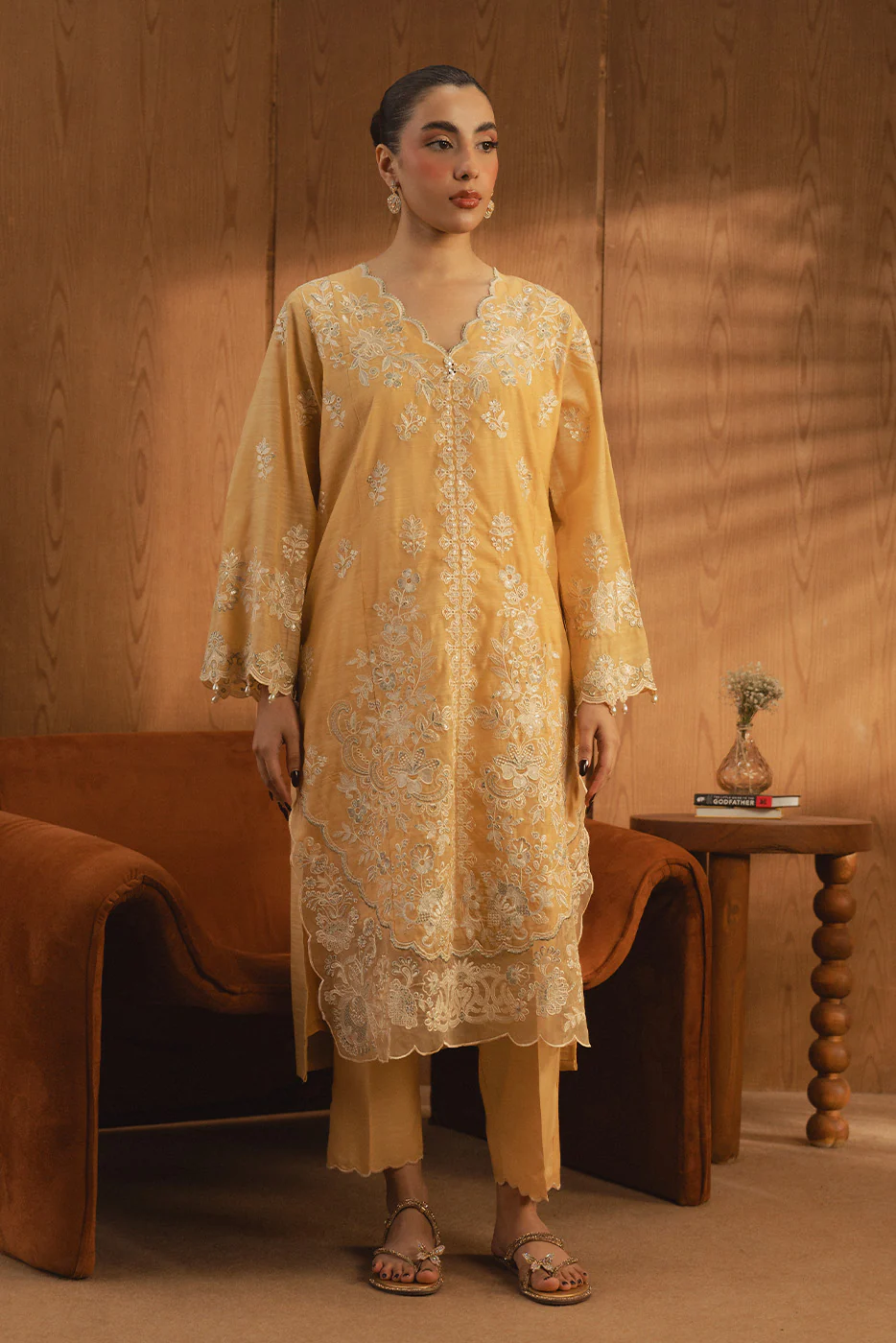 2 PIECE EMBROIDERED MONARK SUIT (LUXURY PRET) - Image 6