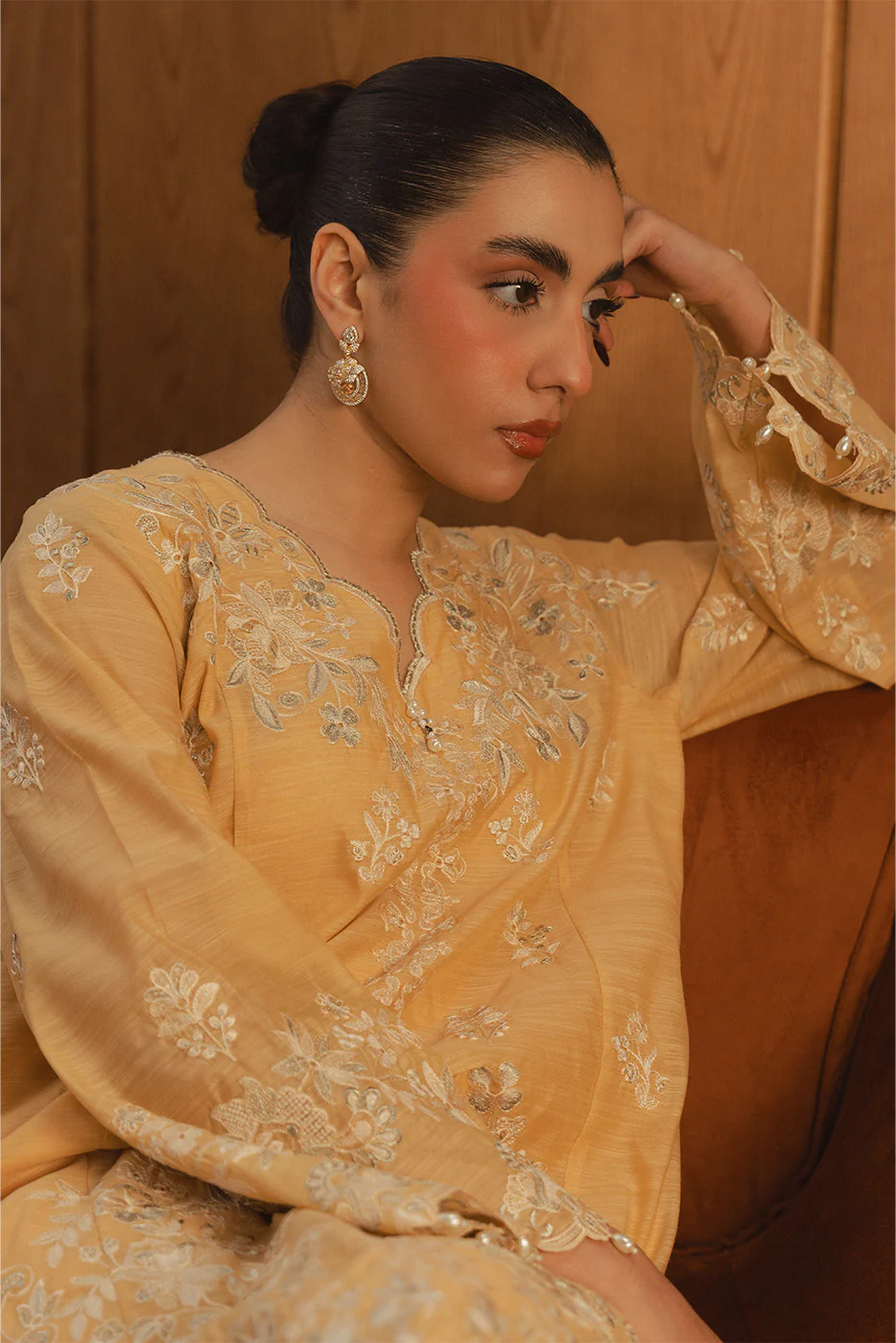 2 PIECE EMBROIDERED MONARK SUIT (LUXURY PRET) - Image 7