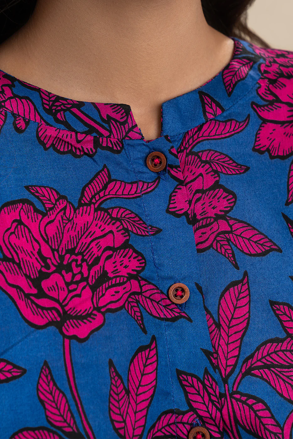 PRINTED COTTON VISCOSE SHIRT (PRET) - Image 3