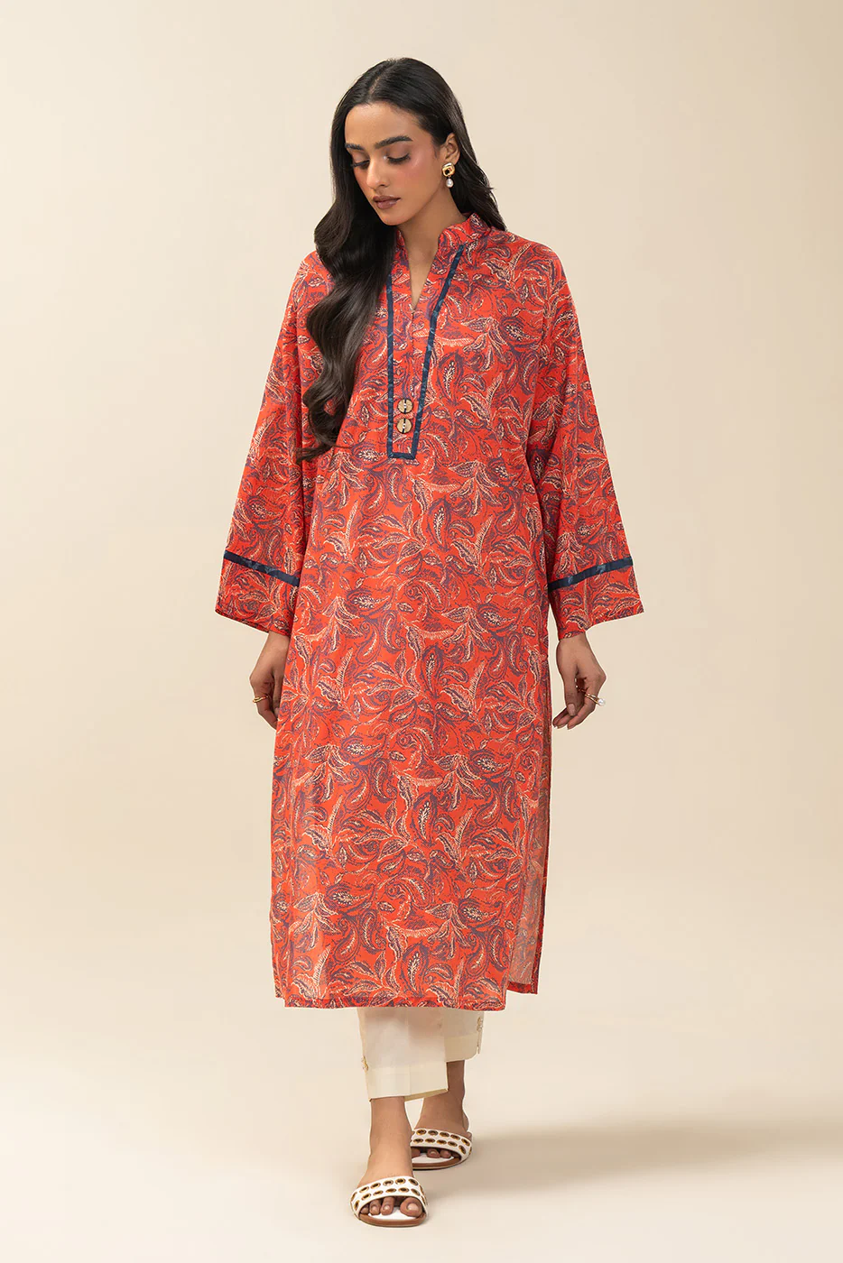 PRINTED LAWN SHIRT (PRET) - Image 2