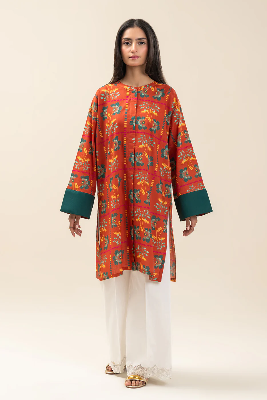 PRINTED TWO WAY SLUB SHIRT (PRET) - Image 6