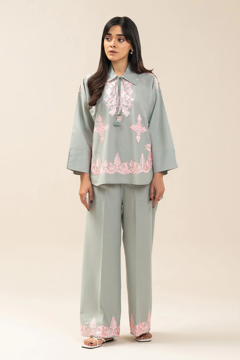 EMBROIDERED CO-ORD SET (FUSION) - Image 2