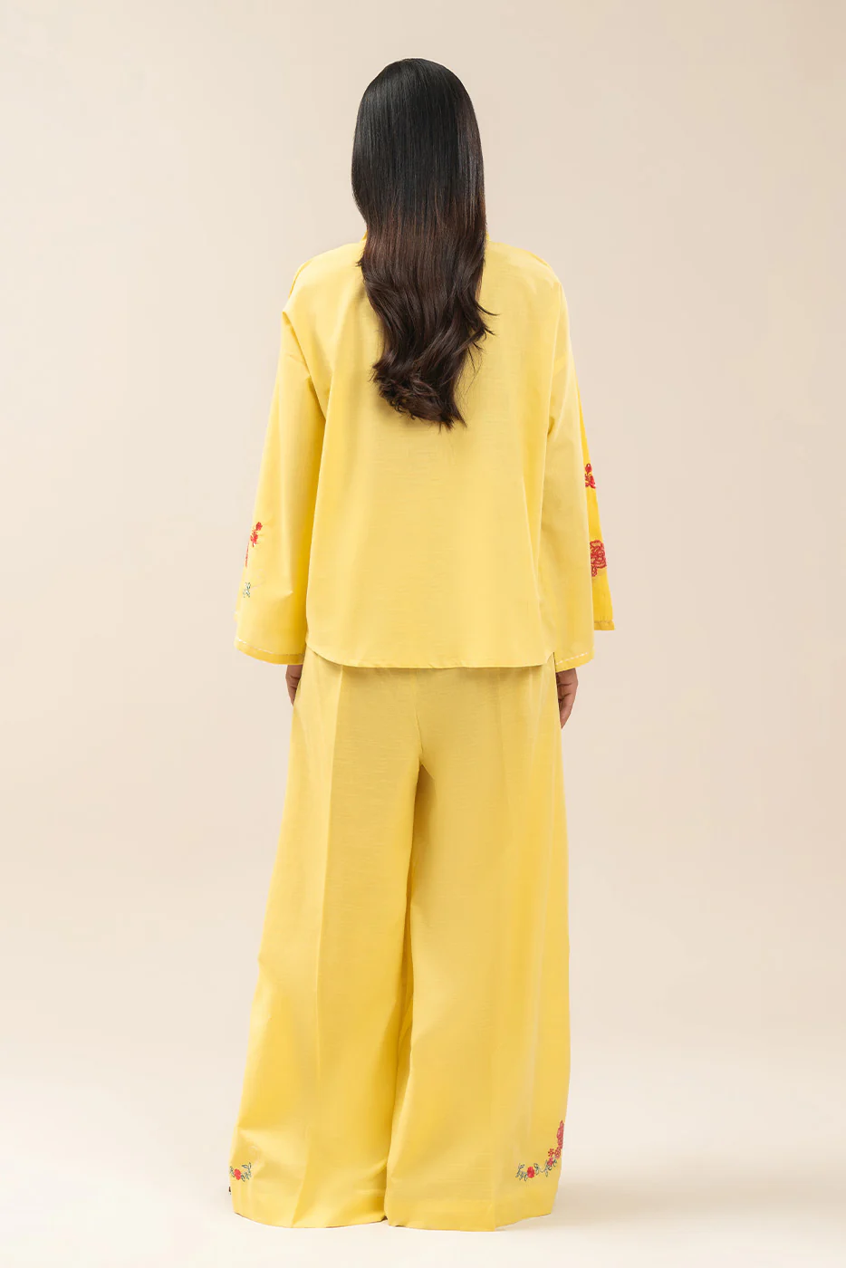 2 PIECE EMBROIDERED SLUB SUIT (FUSION) - Image 3