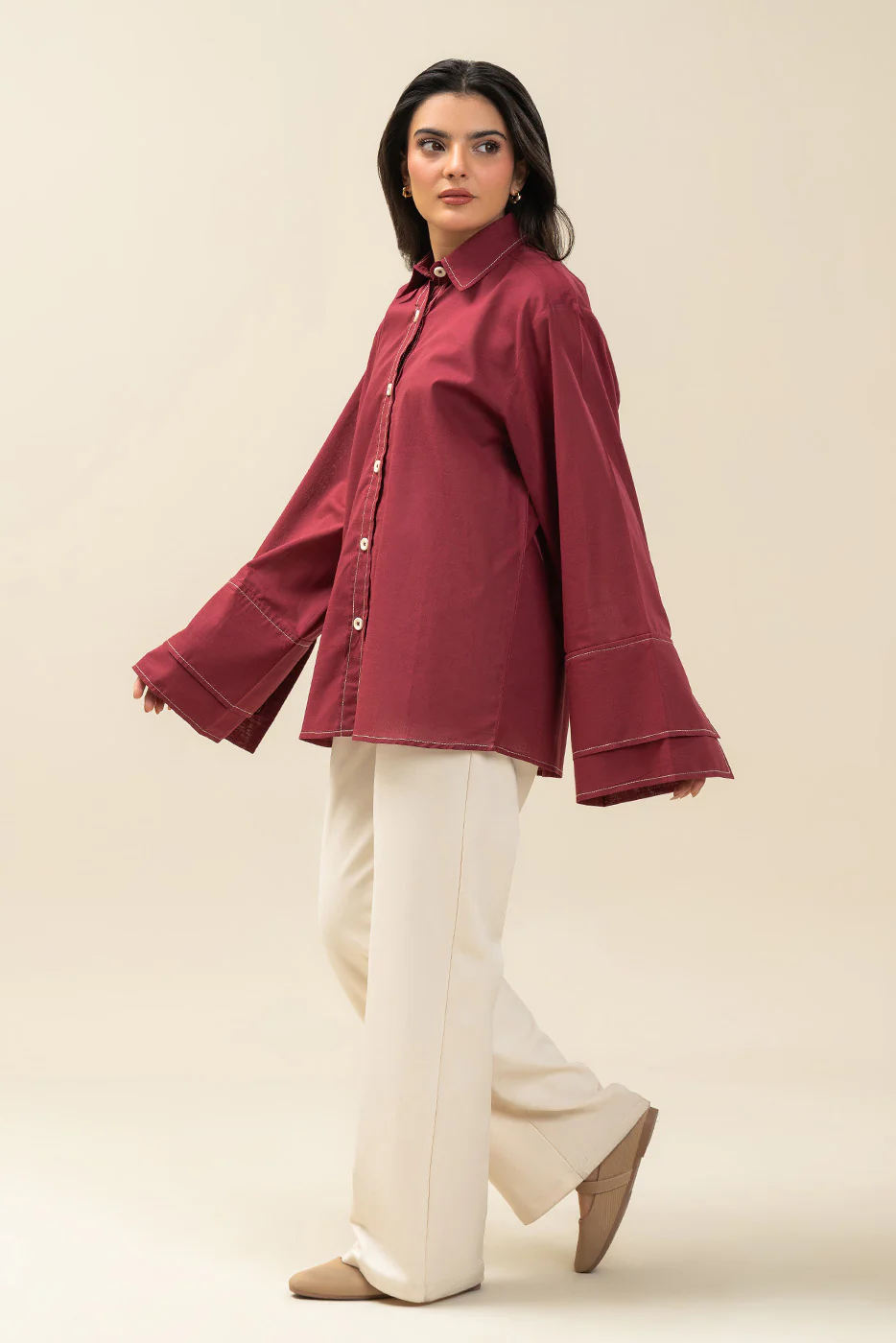 SOLID BUTTON DOWN TOP - Image 5