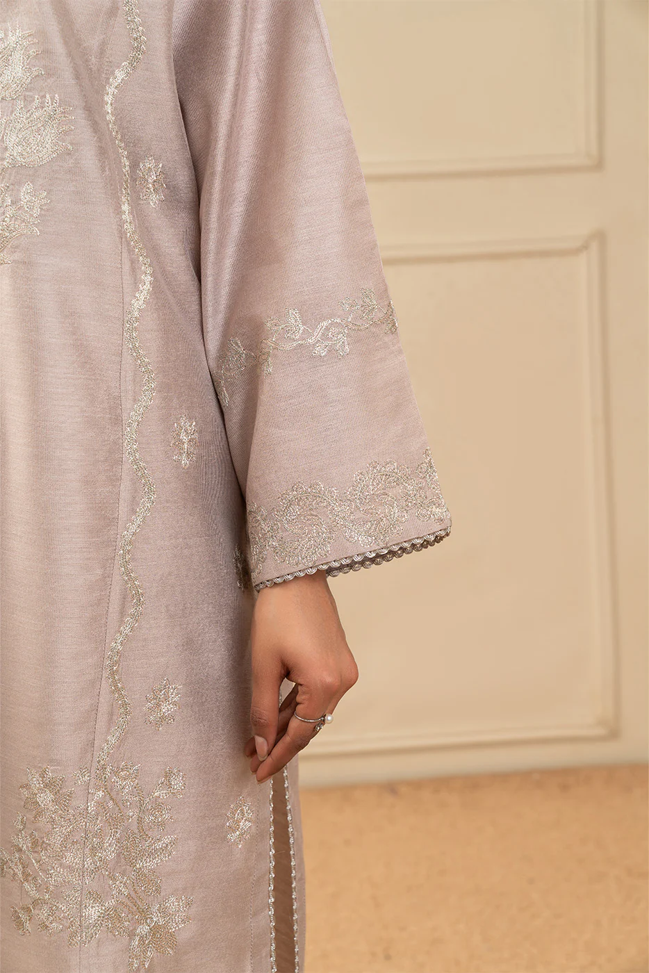 2 PIECE EMBROIDERED TWO TONE SUIT (HIGH CASUAL) - Image 6