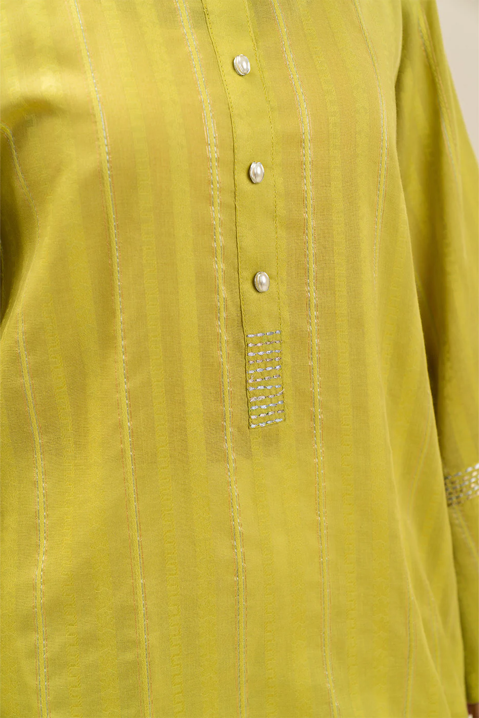 EMBROIDERED DANIER DOBBY SHIRT (PRET) - Image 5