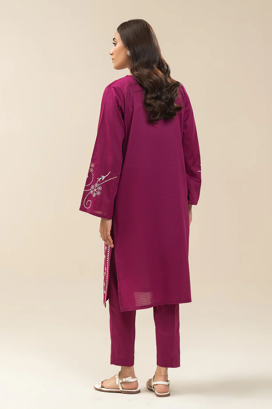 2 PIECE EMBROIDERED DORIA SUIT (PRET) - Image 6