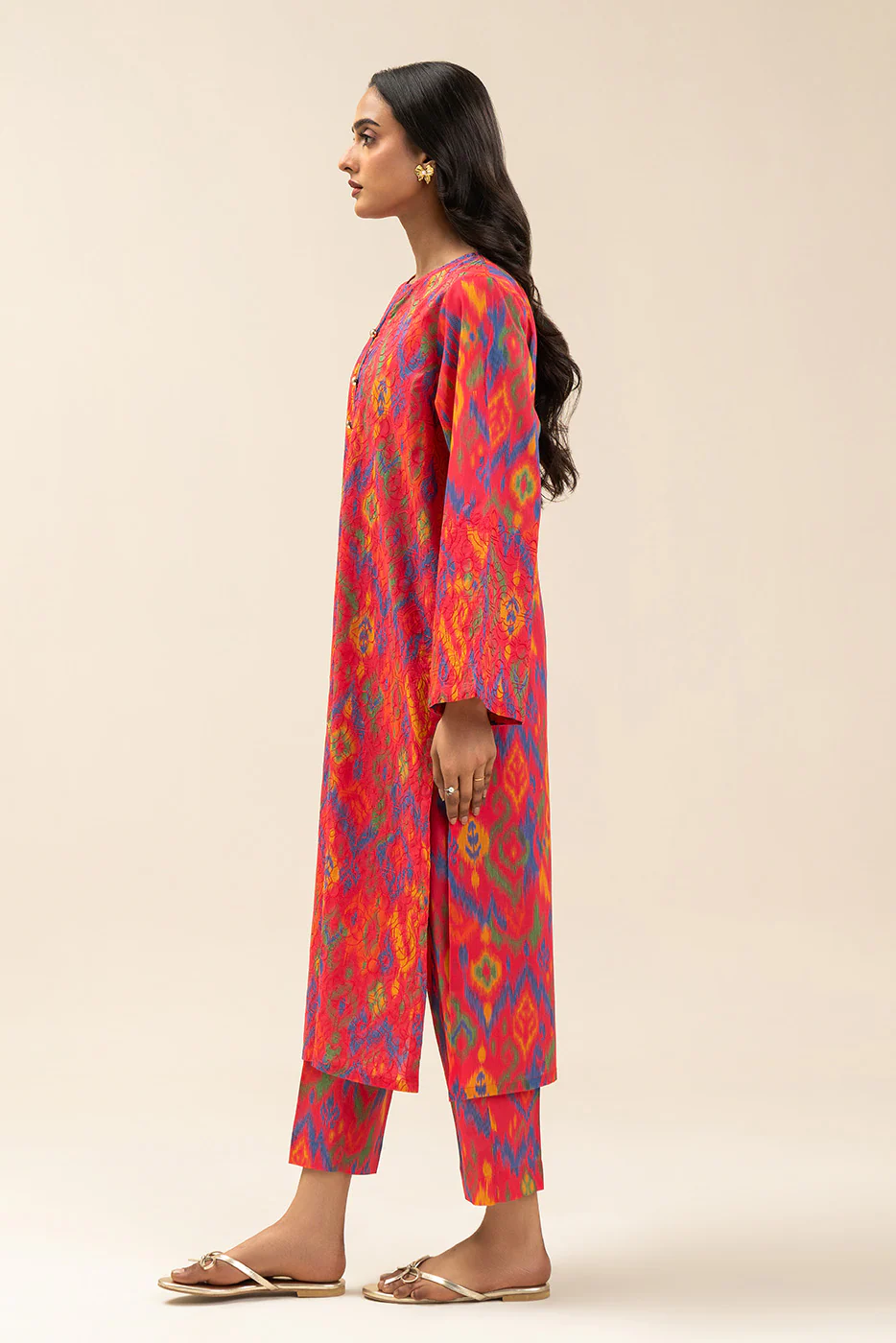 2 PIECE PRINTED LAWN SUIT (PRET) - Image 3