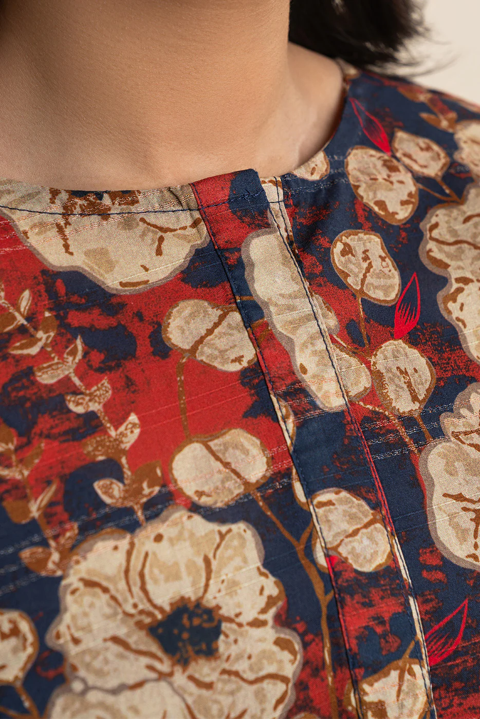 PRINTED LUREX LAWN SHIRT (PRET) - Image 5