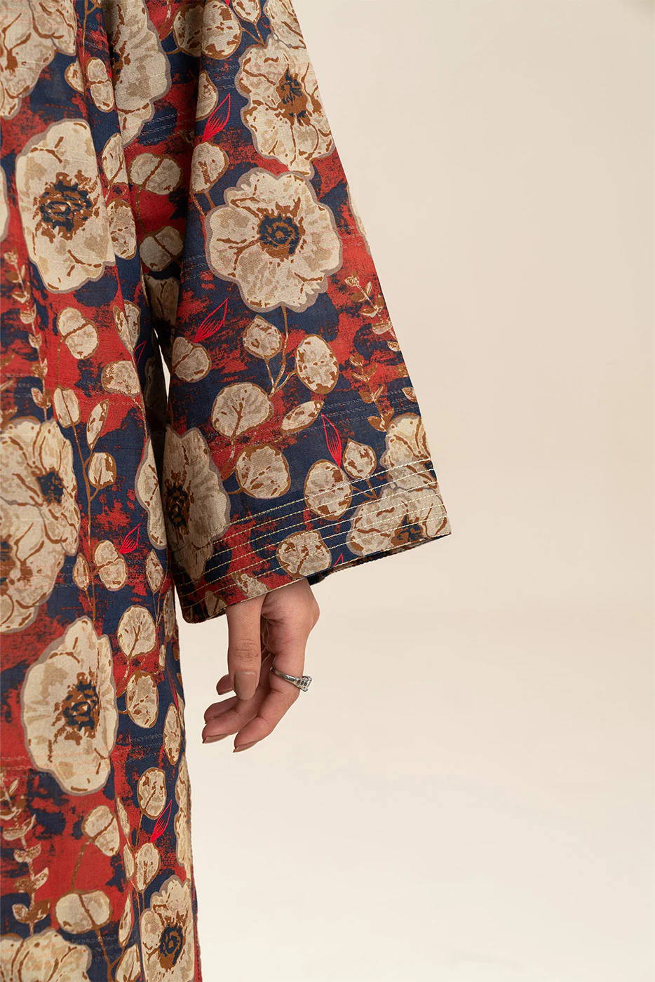 PRINTED LUREX LAWN SHIRT (PRET) - Image 6