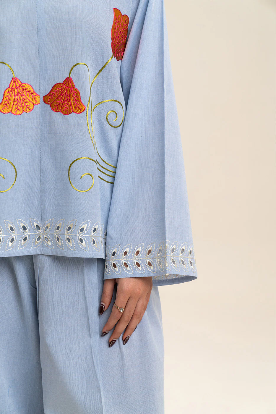 EMBROIDERED CO-ORD SET (FUSION) - Image 5