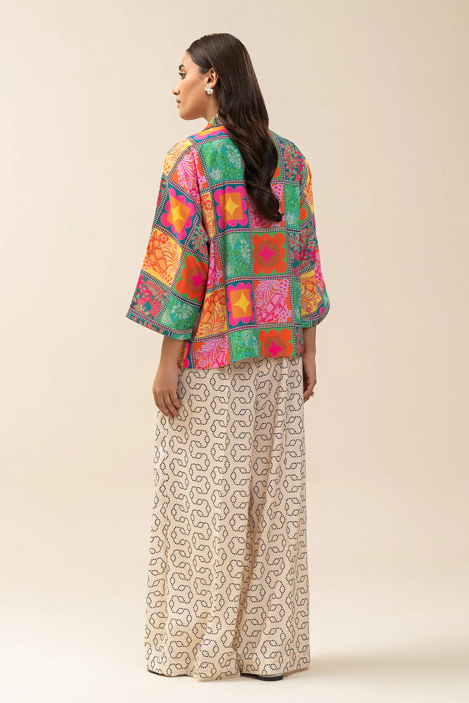 2 PIECE PRINTED SILK SUIT (PRET) - Image 3