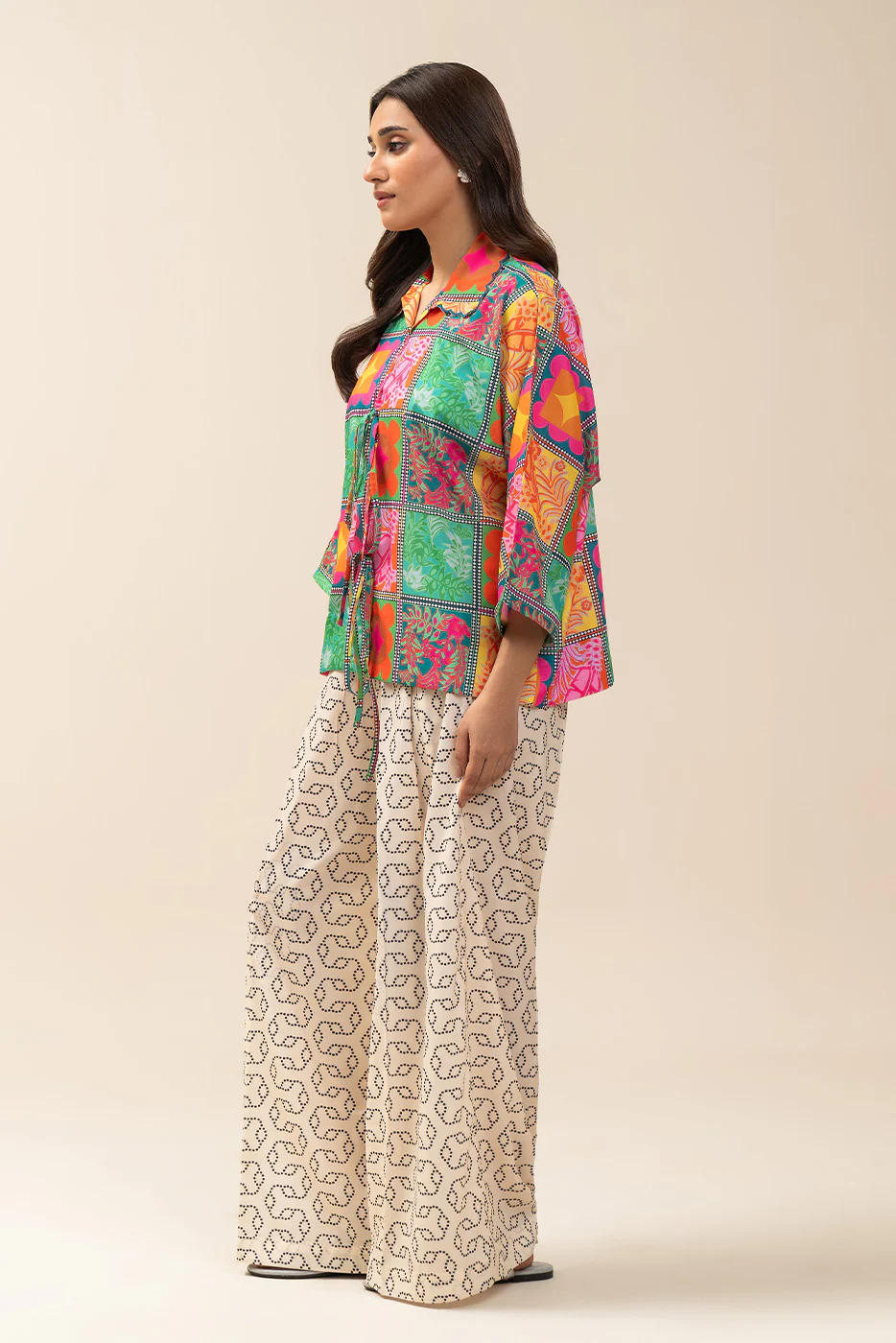 2 PIECE PRINTED SILK SUIT (PRET) - Image 4
