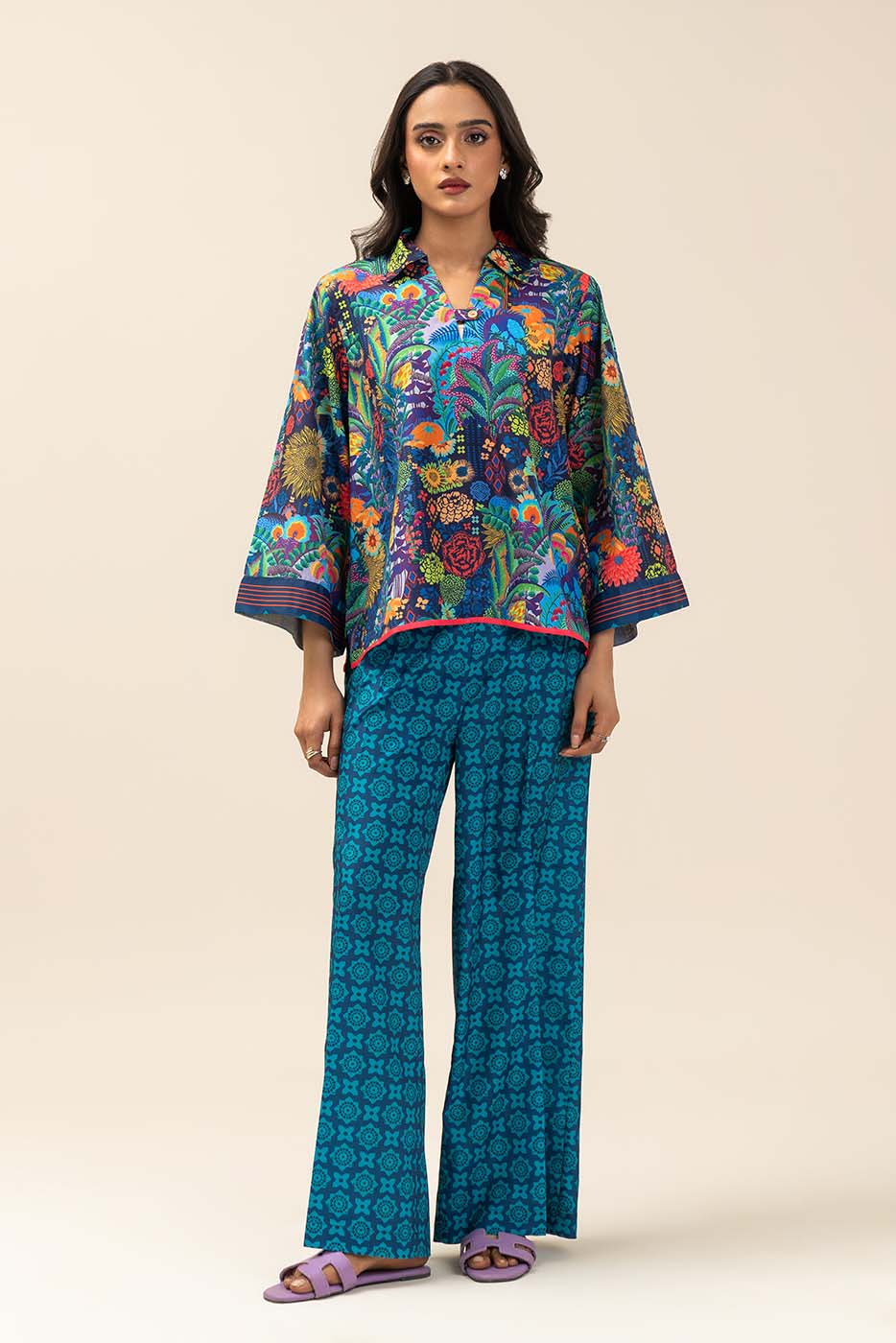 2 PIECE PRINTED SILK SUIT (FUSION) - Image 2