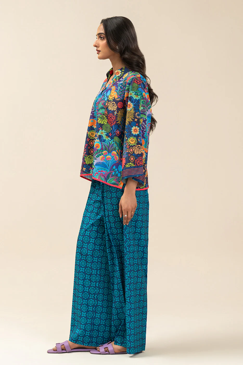 2 PIECE PRINTED SILK SUIT (FUSION) - Image 3
